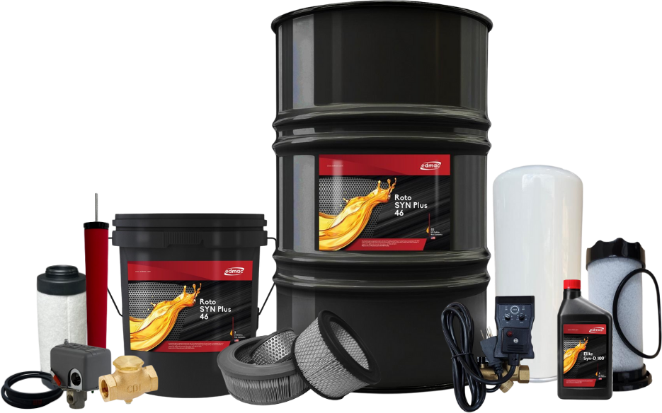 Edmac compressor spare parts and lubricants